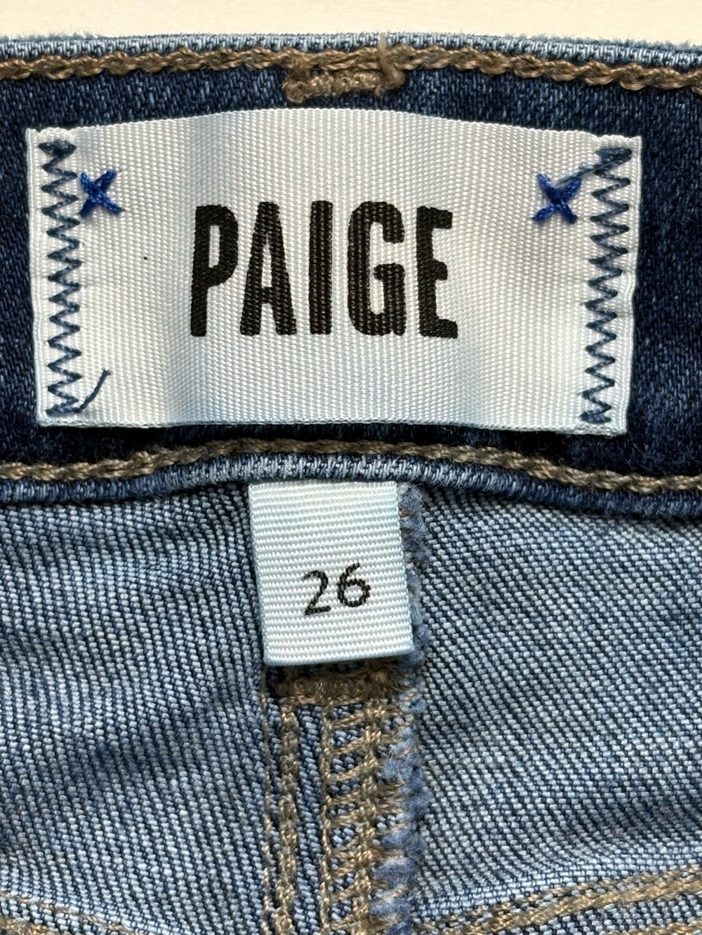 PAIGE Skyline Ankle Peg Ackley Distressed Raw Hem Jeans Size 26 - Picture 9 of 11